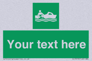 Custom sign safe condition Rescue boat